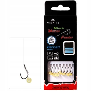 PRZYPON MF - Z GUMKĄ - hak z zadziorem nr 4 0.23mm 10cm Chinu