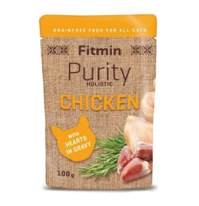 Fitmin Purity saszetka z kurczakiem i sercami dla kotów 100 g