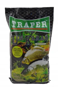 Zanęta Traper Lin Karaś Sekret zielony marcepan 1kg